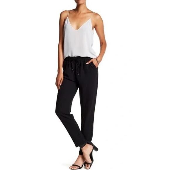 Joie Black Straight Leg Relaxed Drawstring Pants XS - Picture 1 of 5